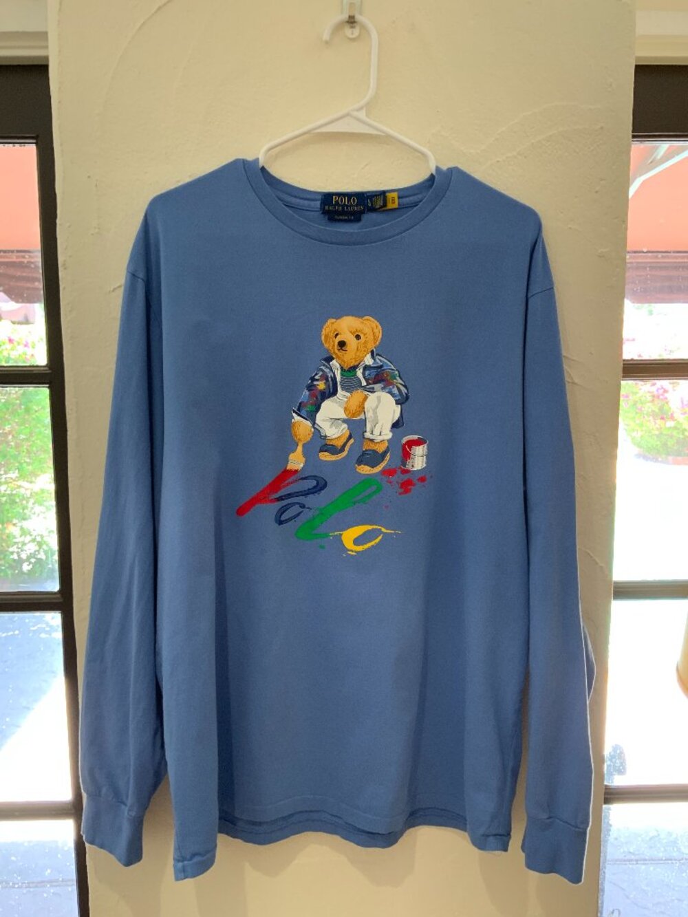 Polo Ralph Lauren Paint Bear Long Sleeve T-Shirt Large